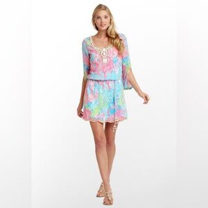 NEW Lilly Pulitzer Delisa Dress Turquoise Lets Cha Cha HOLY GRAIL Embellished S